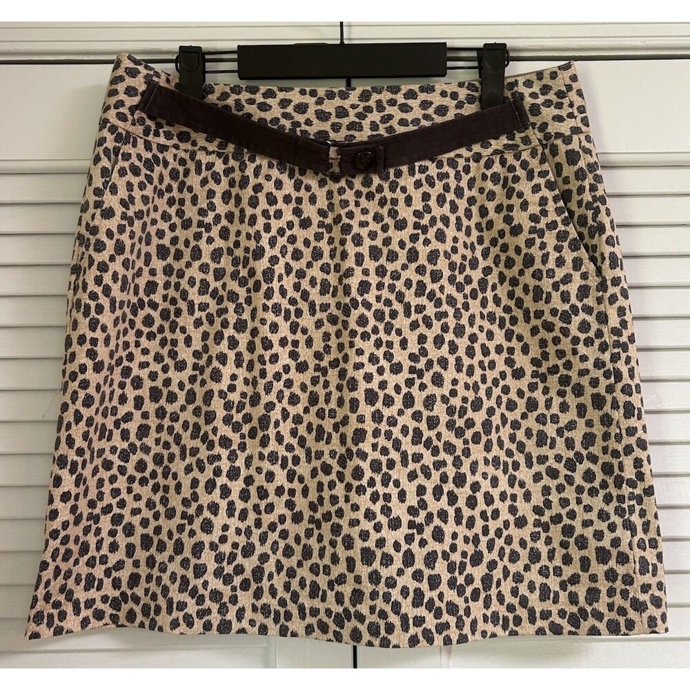 Fairway & Greene Pro Woman's Back Zip Golf Skort Shorts Size 10 Pockets Leopard